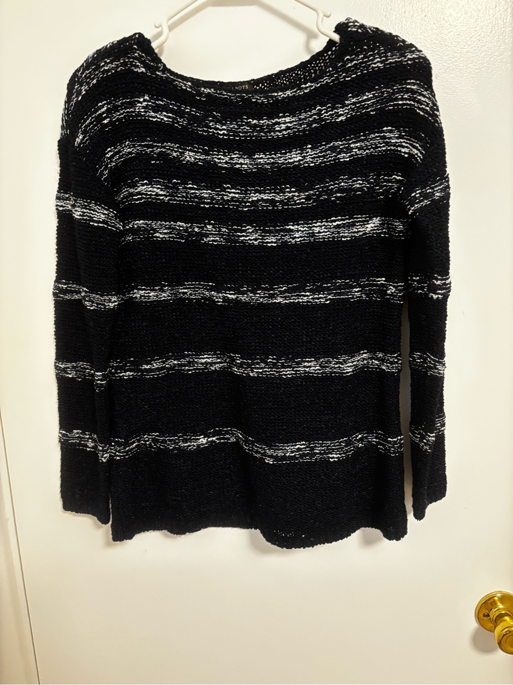Talbots Women’s Navy & White Striped Knit Sweater